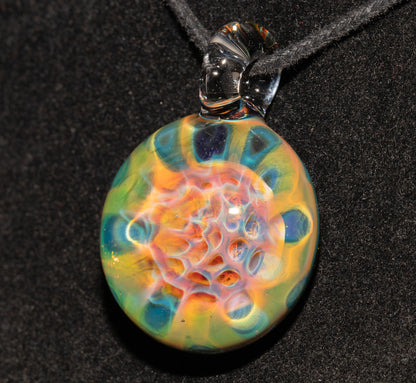 Ethereal Fumed Pendant | Heady Borosilicate Jewelry | Lotus Pod Glass Necklace | Galactic Depth Art