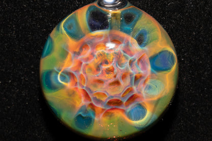Ethereal Fumed Pendant | Heady Borosilicate Jewelry | Lotus Pod Glass Necklace | Galactic Depth Art