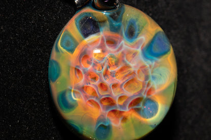 Ethereal Fumed Pendant | Heady Borosilicate Jewelry | Lotus Pod Glass Necklace | Galactic Depth Art