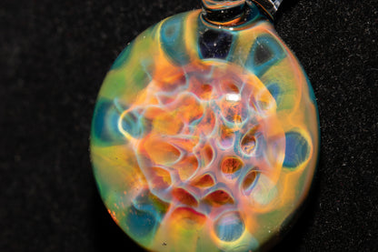 Ethereal Fumed Pendant | Heady Borosilicate Jewelry | Lotus Pod Glass Necklace | Galactic Depth Art