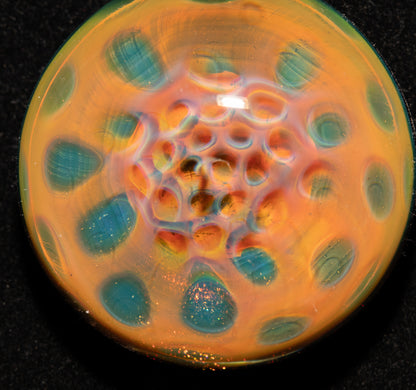 Galactic Depth Art Creation | Heady Borosilicate Jewelry | Honeycomb Glass Necklace | Ethereal Fumed Pendant