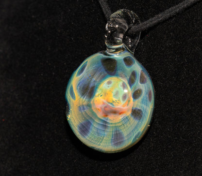 Ethereal Fumed Pendant | Galactic Depth Art | Lotus Pod Glass Necklace | Heady Borosilicate Jewelry