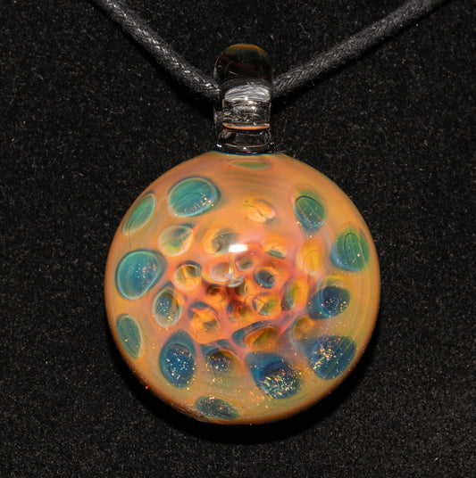 Galactic Depth Art Creation | Lotus Pod Glass Necklace | Heady Borosilicate Jewelry | Ethereal Fumed Pendant