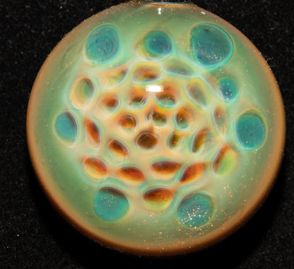 Borosilicate Jewelry | Ethereal Fumed Pendant | Galactic Depth Art Creation | Honeycomb Glass Necklace