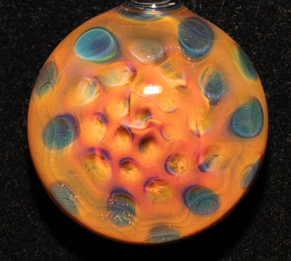 Lotus Pod Glass Necklace | Heady Borosilicate Jewelry | Ethereal Fumed Pendant | Galactic Depth Art