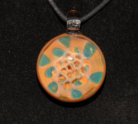 Galactic Depth Art Creation | Honeycomb Glass Necklace | Ethereal Fumed Pendant | Borosilicate Jewelry