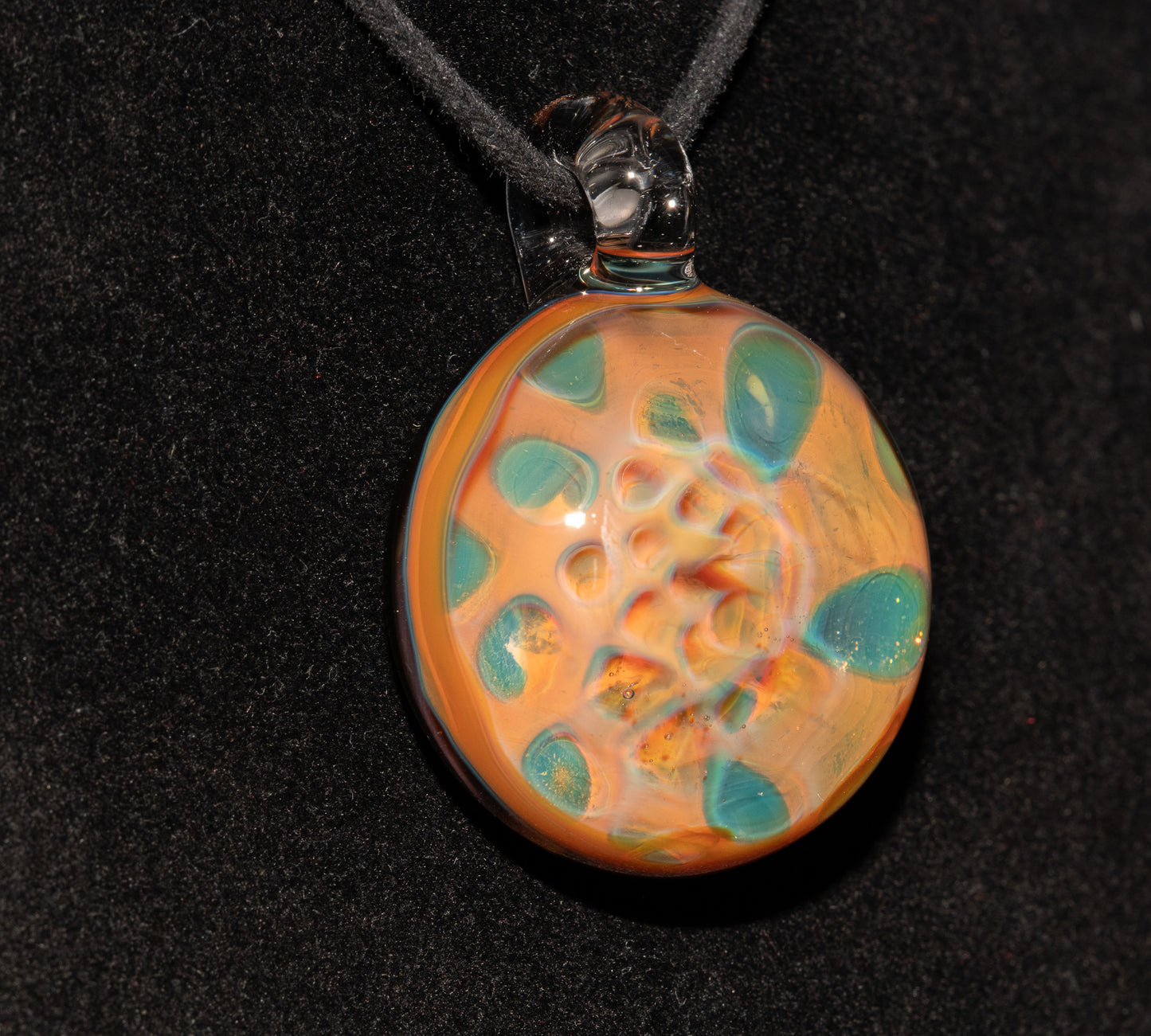 Galactic Depth Art Creation | Honeycomb Glass Necklace | Ethereal Fumed Pendant | Borosilicate Jewelry