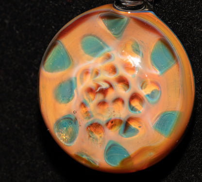 Galactic Depth Art Creation | Honeycomb Glass Necklace | Ethereal Fumed Pendant | Borosilicate Jewelry