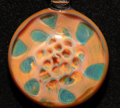 Galactic Depth Art Creation | Honeycomb Glass Necklace | Ethereal Fumed Pendant | Borosilicate Jewelry