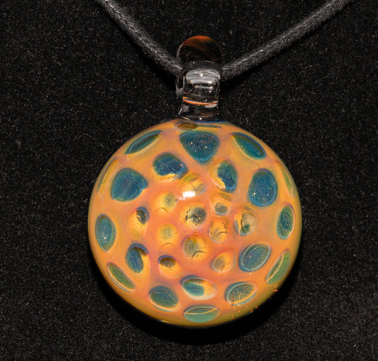 Heady Borosilicate Jewelry | Galactic Depth Art Creation | Ethereal Fumed Pendant | Lotus Pod Glass Necklace