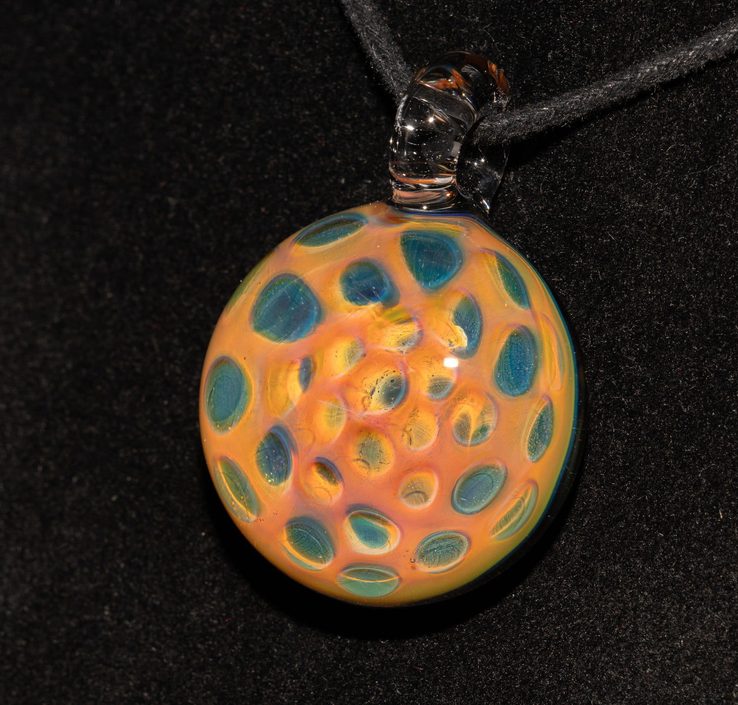 Heady Borosilicate Jewelry | Galactic Depth Art Creation | Ethereal Fumed Pendant | Lotus Pod Glass Necklace
