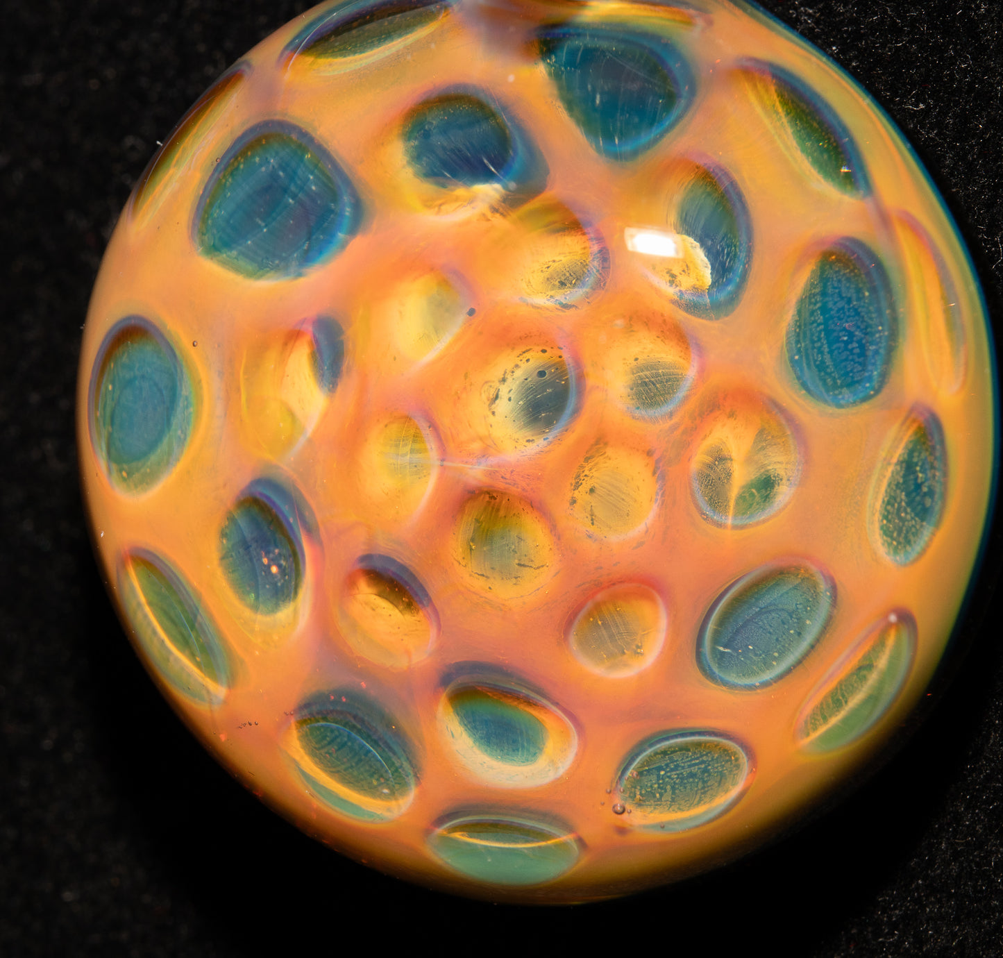 Heady Borosilicate Jewelry | Galactic Depth Art Creation | Ethereal Fumed Pendant | Lotus Pod Glass Necklace