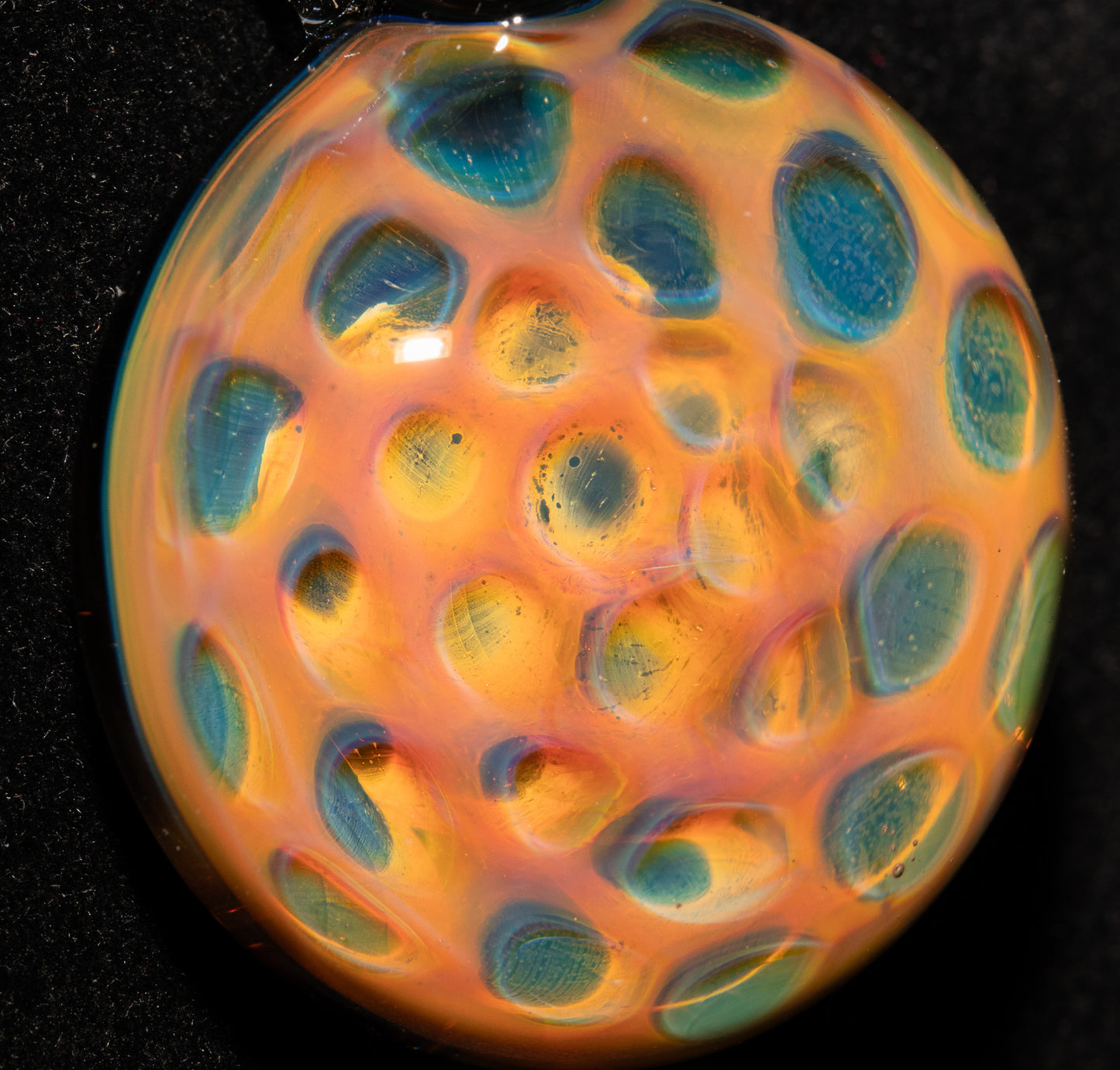 Heady Borosilicate Jewelry | Galactic Depth Art Creation | Ethereal Fumed Pendant | Lotus Pod Glass Necklace