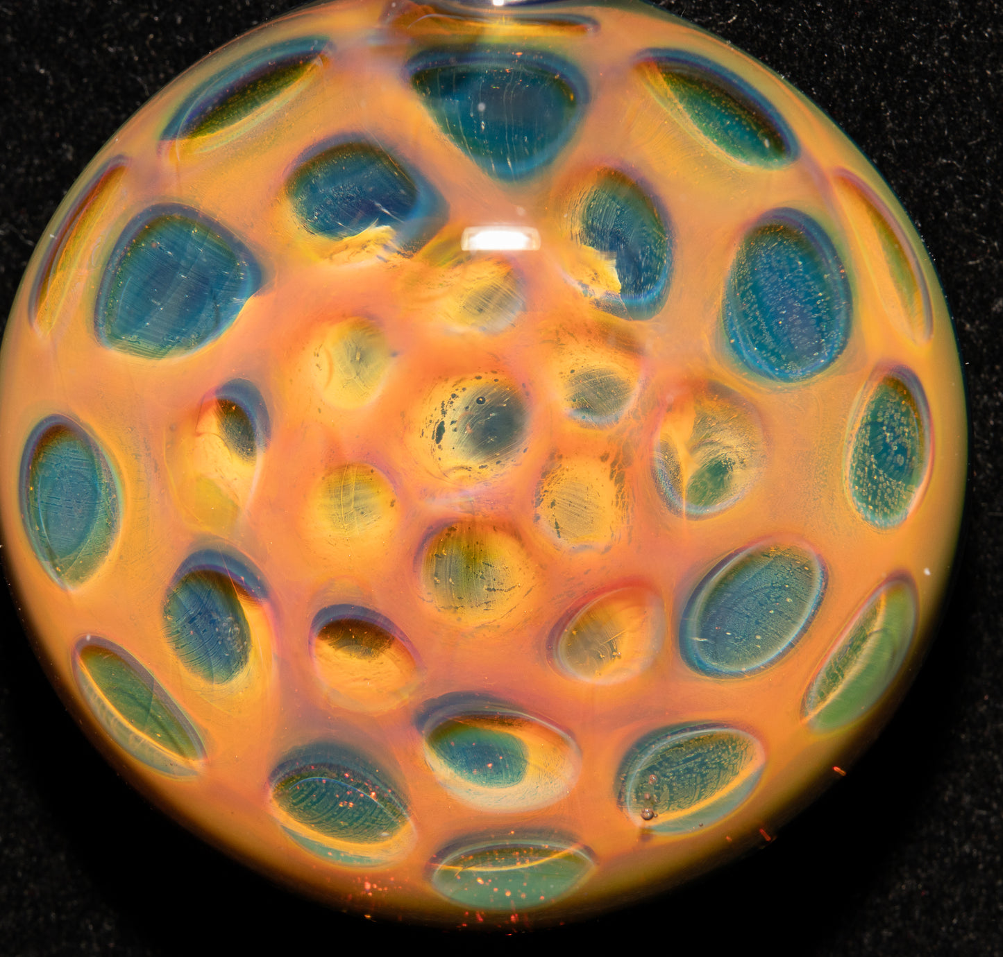 Heady Borosilicate Jewelry | Galactic Depth Art Creation | Ethereal Fumed Pendant | Lotus Pod Glass Necklace