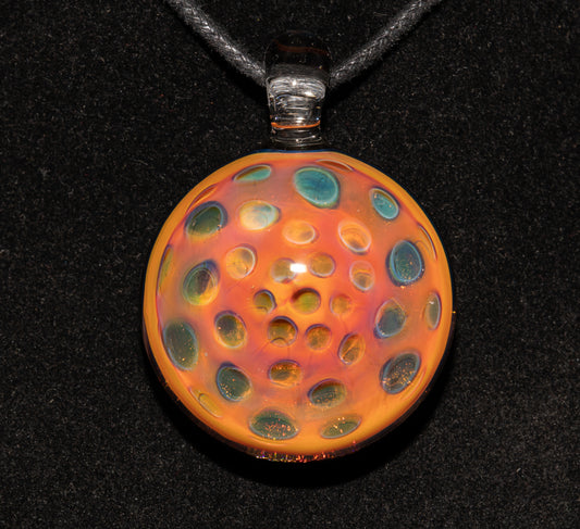 Honeycomb Glass Necklace | Ethereal Fumed Pendant | Borosilicate Heady Jewelry | Galactic Depth Art