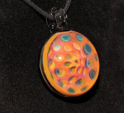 Honeycomb Glass Necklace | Ethereal Fumed Pendant | Borosilicate Heady Jewelry | Galactic Depth Art