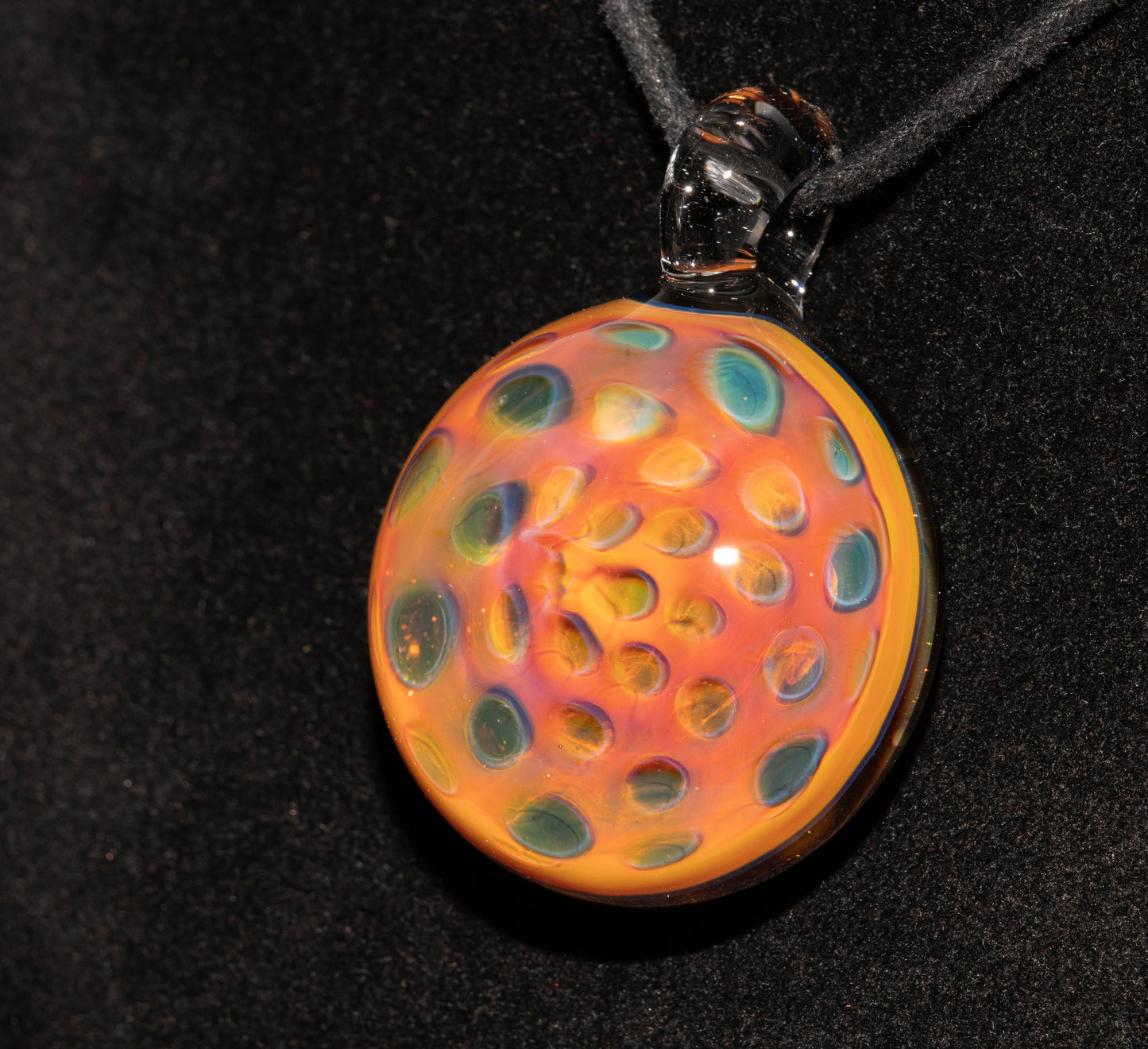 Honeycomb Glass Necklace | Ethereal Fumed Pendant | Borosilicate Heady Jewelry | Galactic Depth Art