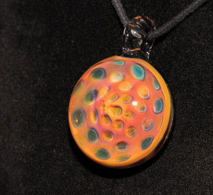 Honeycomb Glass Necklace | Ethereal Fumed Pendant | Borosilicate Heady Jewelry | Galactic Depth Art