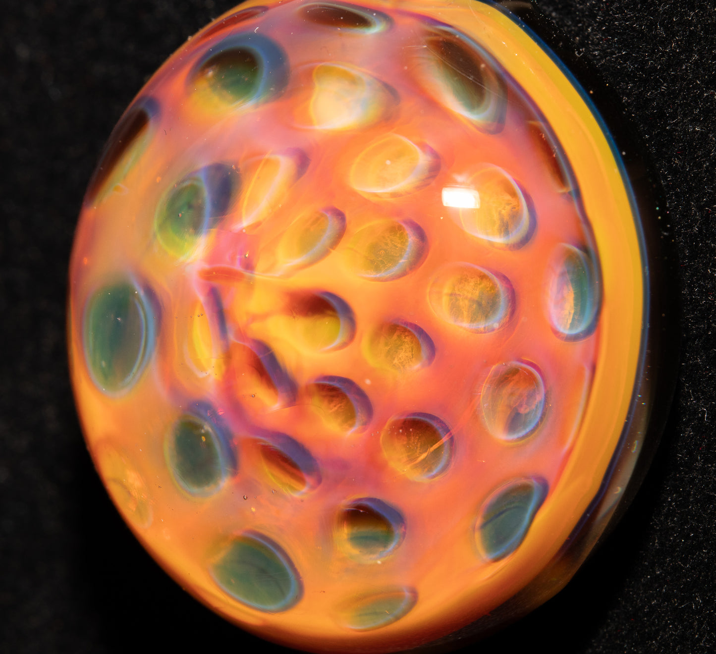 Honeycomb Glass Necklace | Ethereal Fumed Pendant | Borosilicate Heady Jewelry | Galactic Depth Art