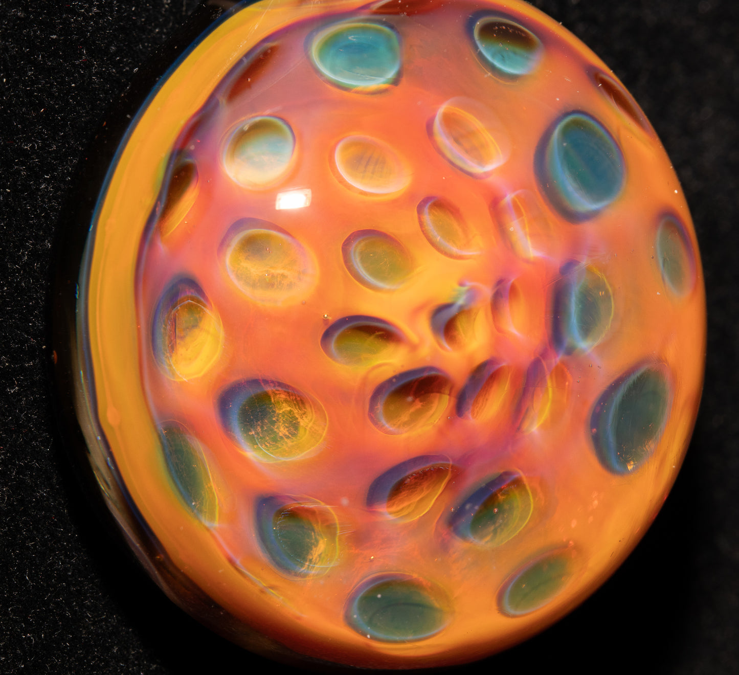Honeycomb Glass Necklace | Ethereal Fumed Pendant | Borosilicate Heady Jewelry | Galactic Depth Art