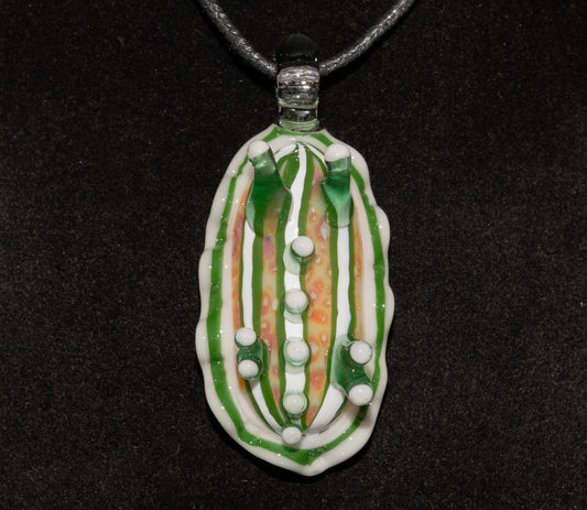 Borosilicate Sea Slug Jewelry | Glass Nudibranch Pendant Necklace | Ocean Coral Beach Art | Summer Lagoon Accessory