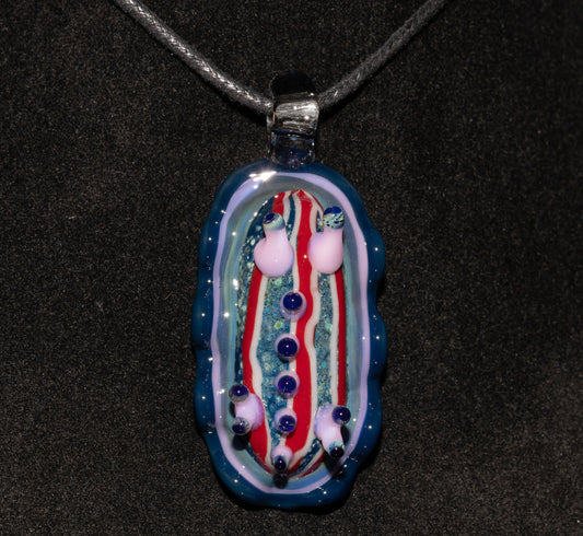 Borosilicate Nudibranch Necklace | Glass Sea Slug Pendant | Tropical Coral Reef Jewelry | Ocean Diving Gift