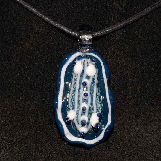 Glass Reef Nudibranch | Sea Slug Pendant Necklace | Saltwater Ocean Inspired Jewelry | Festival Beach Art Gift