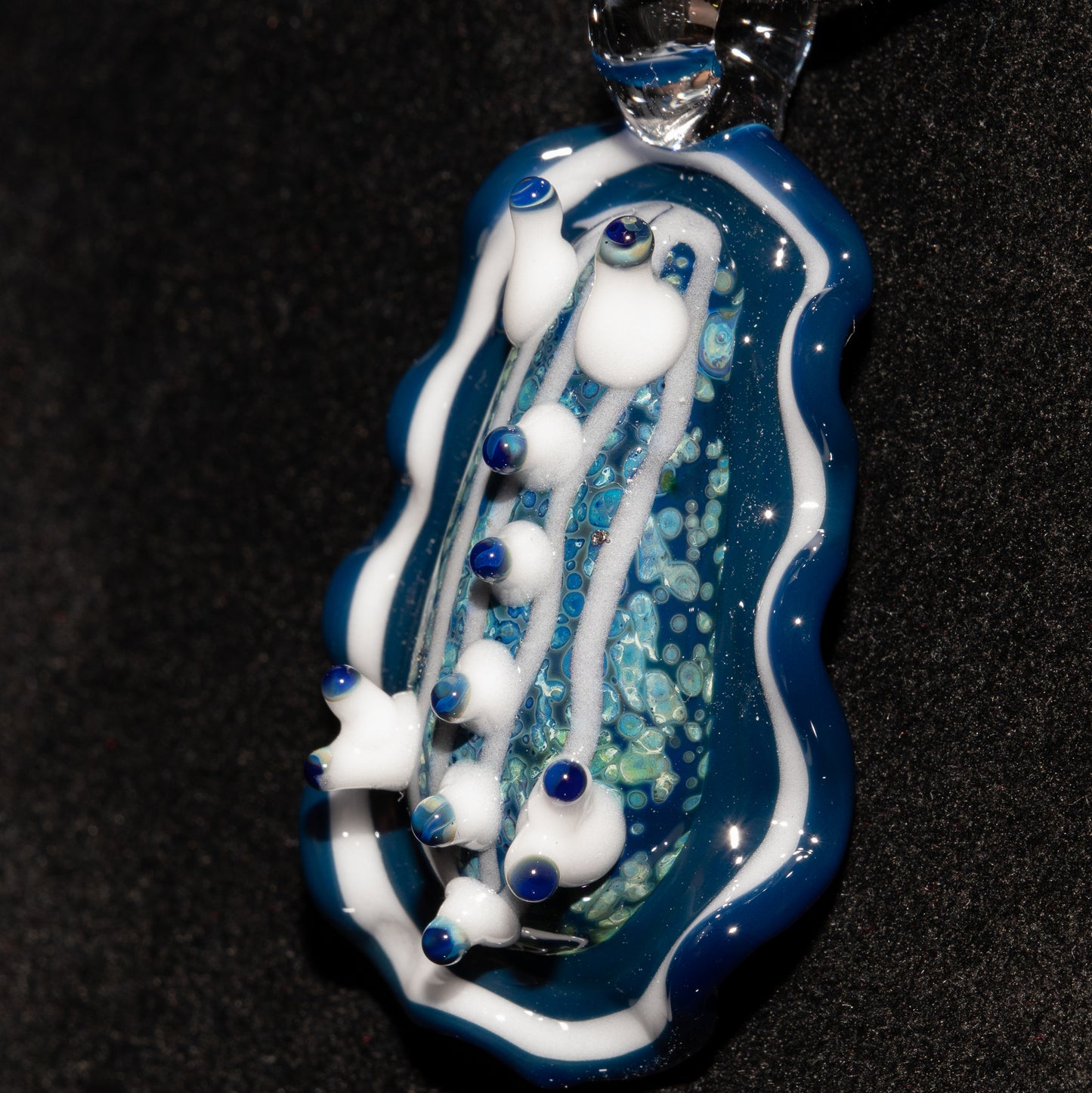 Glass Reef Nudibranch | Sea Slug Pendant Necklace | Saltwater Ocean Inspired Jewelry | Festival Beach Art Gift