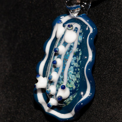 Glass Reef Nudibranch | Sea Slug Pendant Necklace | Saltwater Ocean Inspired Jewelry | Festival Beach Art Gift