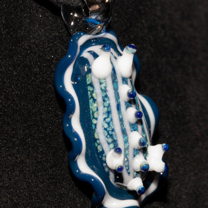 Glass Reef Nudibranch | Sea Slug Pendant Necklace | Saltwater Ocean Inspired Jewelry | Festival Beach Art Gift
