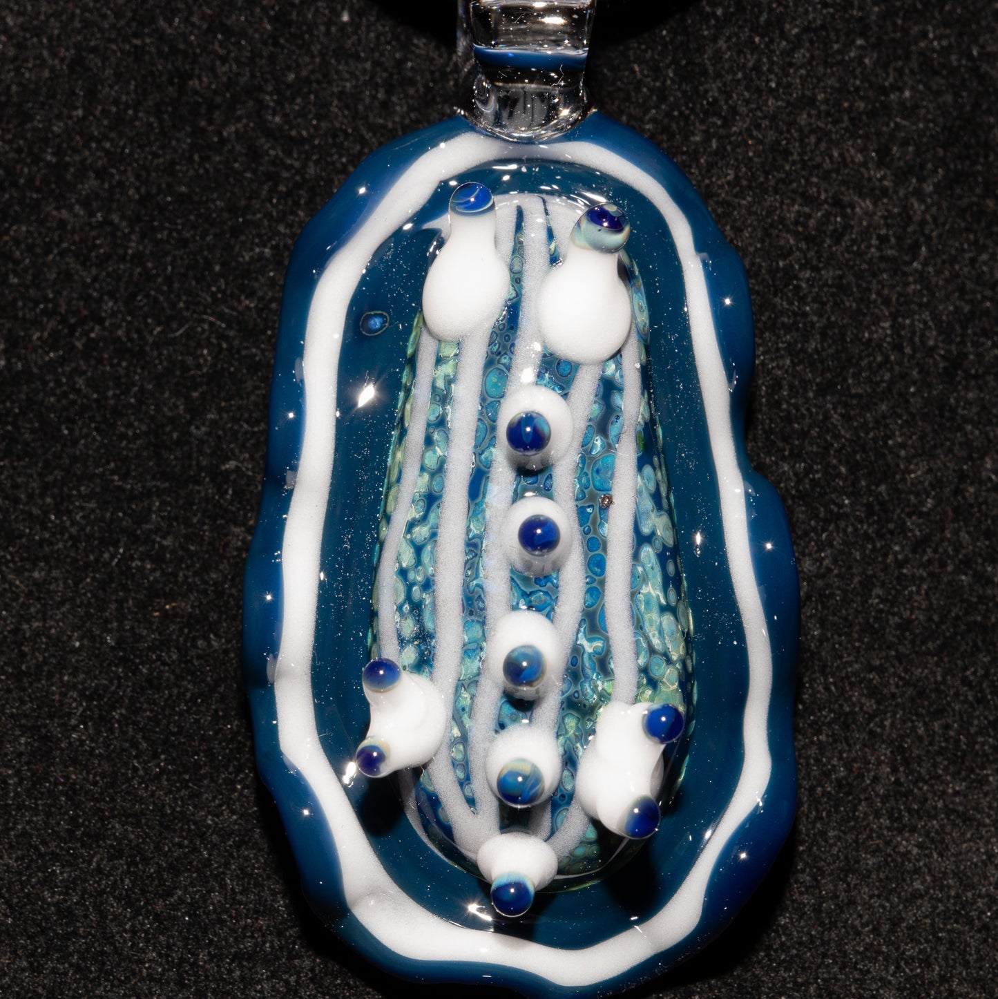 Glass Reef Nudibranch | Sea Slug Pendant Necklace | Saltwater Ocean Inspired Jewelry | Festival Beach Art Gift