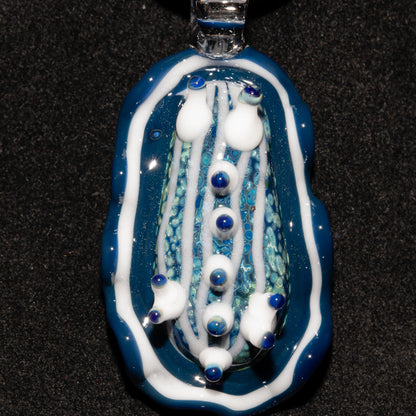 Glass Reef Nudibranch | Sea Slug Pendant Necklace | Saltwater Ocean Inspired Jewelry | Festival Beach Art Gift
