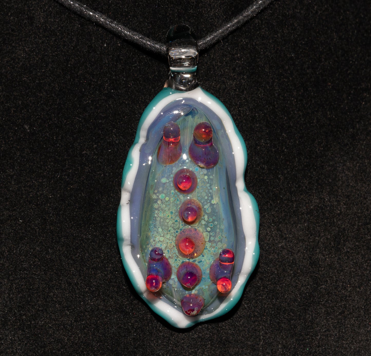 Glass Nudibranch Pendant | Sea Slug Ocean Jewelry | Borosilicate Beach Coral Reef Necklace | Summer Festival Lagoon Vibes