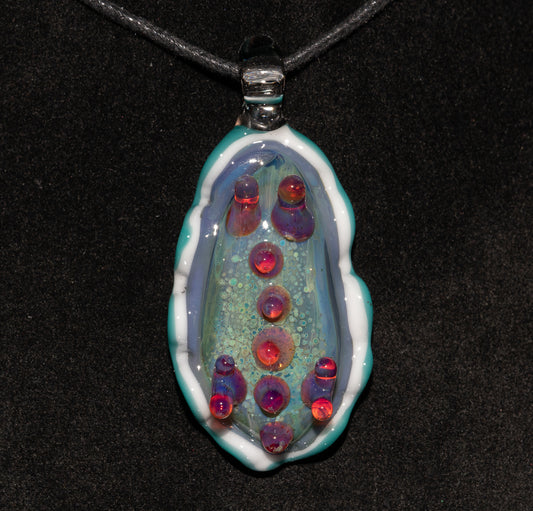 Glass Nudibranch Pendant | Sea Slug Ocean Jewelry | Borosilicate Beach Coral Reef Necklace | Summer Festival Lagoon Vibes