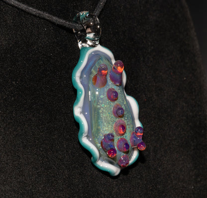 Glass Nudibranch Pendant | Sea Slug Ocean Jewelry | Borosilicate Beach Coral Reef Necklace | Summer Festival Lagoon Vibes