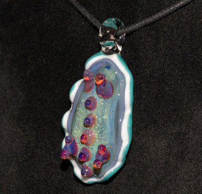 Glass Nudibranch Pendant | Sea Slug Ocean Jewelry | Borosilicate Beach Coral Reef Necklace | Summer Festival Lagoon Vibes