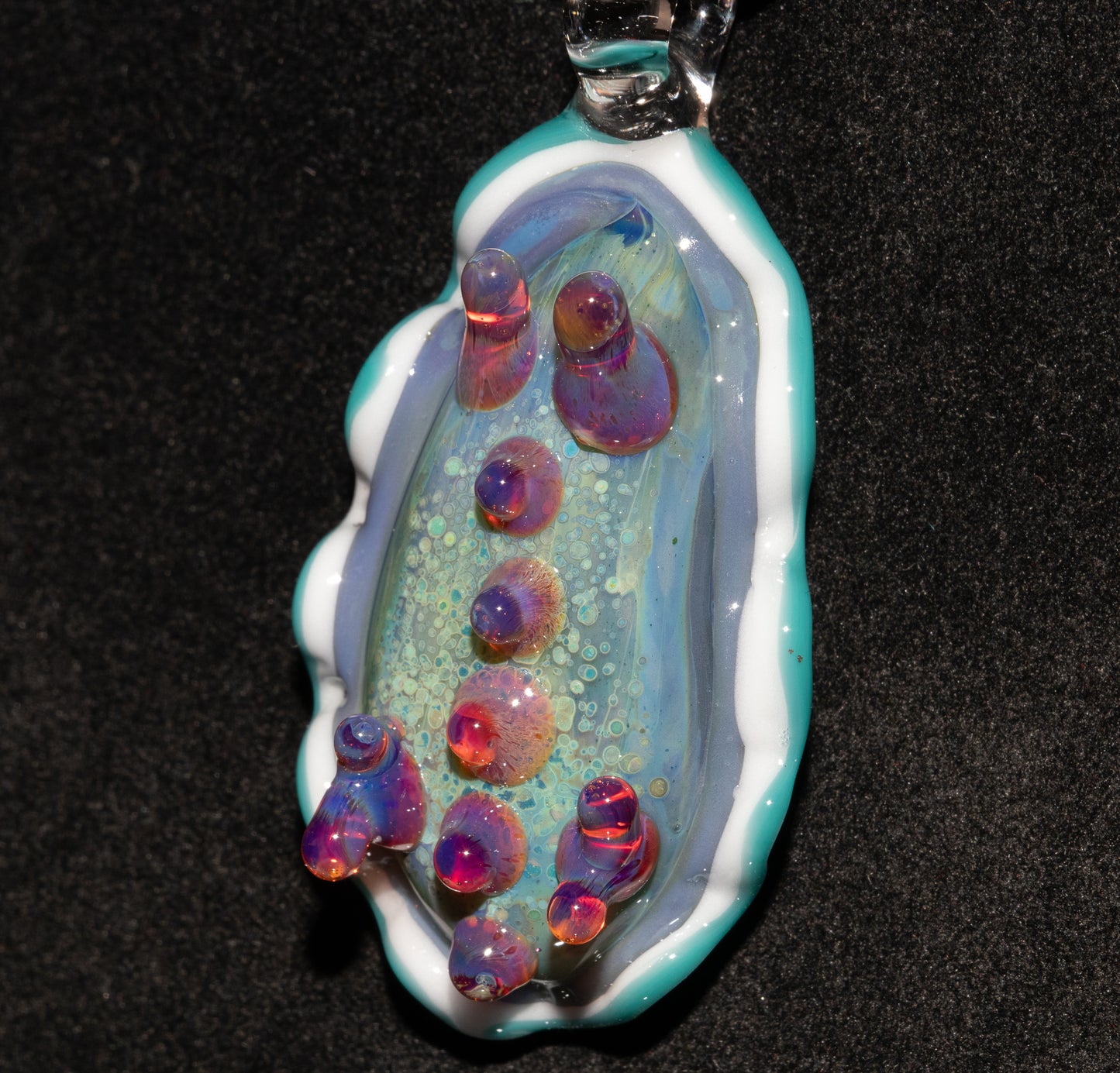 Glass Nudibranch Pendant | Sea Slug Ocean Jewelry | Borosilicate Beach Coral Reef Necklace | Summer Festival Lagoon Vibes