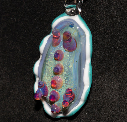 Glass Nudibranch Pendant | Sea Slug Ocean Jewelry | Borosilicate Beach Coral Reef Necklace | Summer Festival Lagoon Vibes