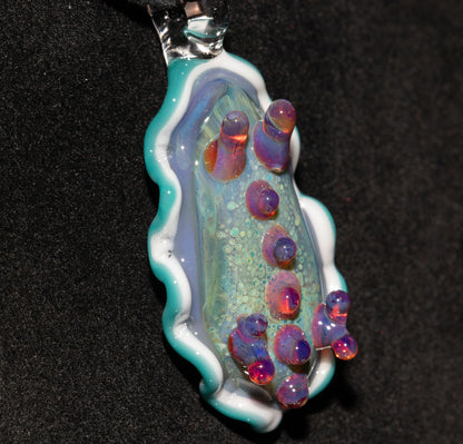 Glass Nudibranch Pendant | Sea Slug Ocean Jewelry | Borosilicate Beach Coral Reef Necklace | Summer Festival Lagoon Vibes