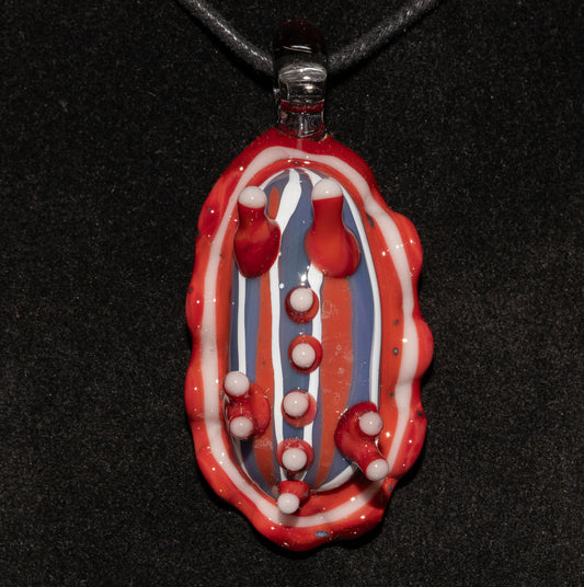 Artistic Sea Slug Necklace | Glass Nudibranch Ocean Pendant | Reef Inspired Borosilicate Jewelry | Tropical Festival Wear