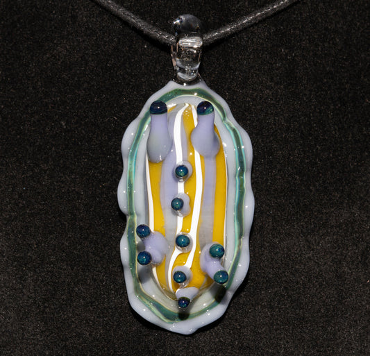 Colorful Glass Nudibranch Pendant | Sea Slug Coral Reef Necklace | Borosilicate Ocean Jewelry | Beachy Summer Statement