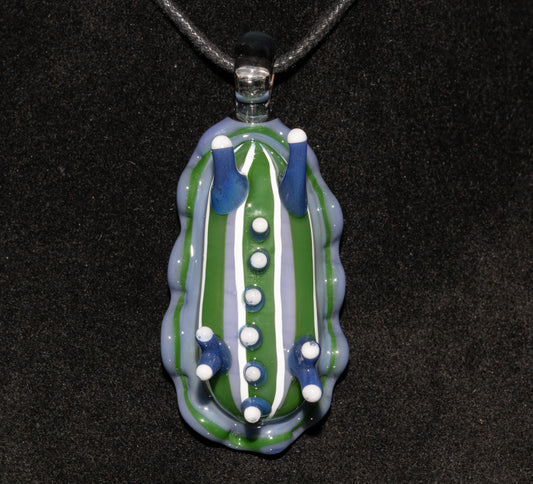 Glass Nudibranch Necklace | Sea Slug Ocean Pendant | Borosilicate Coral Reef Jewelry | Tropical Beach Summer Gift