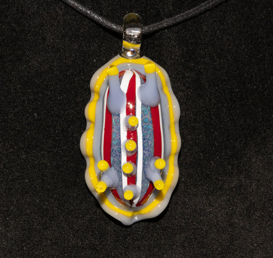 Tropical Glass Nudibranch | Sea Slug Ocean Reef Pendant | Borosilicate Beach Necklace | Coastal Summer Art Jewelry