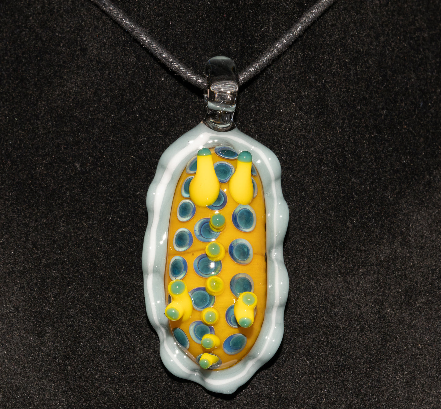 Ocean Sea Slug Glass Pendant | Nudibranch Reef Necklace | Handmade Borosilicate Beach Jewelry | Coastal Summer Accessory