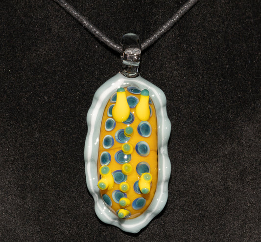 Ocean Sea Slug Glass Pendant | Nudibranch Reef Necklace | Handmade Borosilicate Beach Jewelry | Coastal Summer Accessory