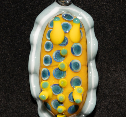 Ocean Sea Slug Glass Pendant | Nudibranch Reef Necklace | Handmade Borosilicate Beach Jewelry | Coastal Summer Accessory