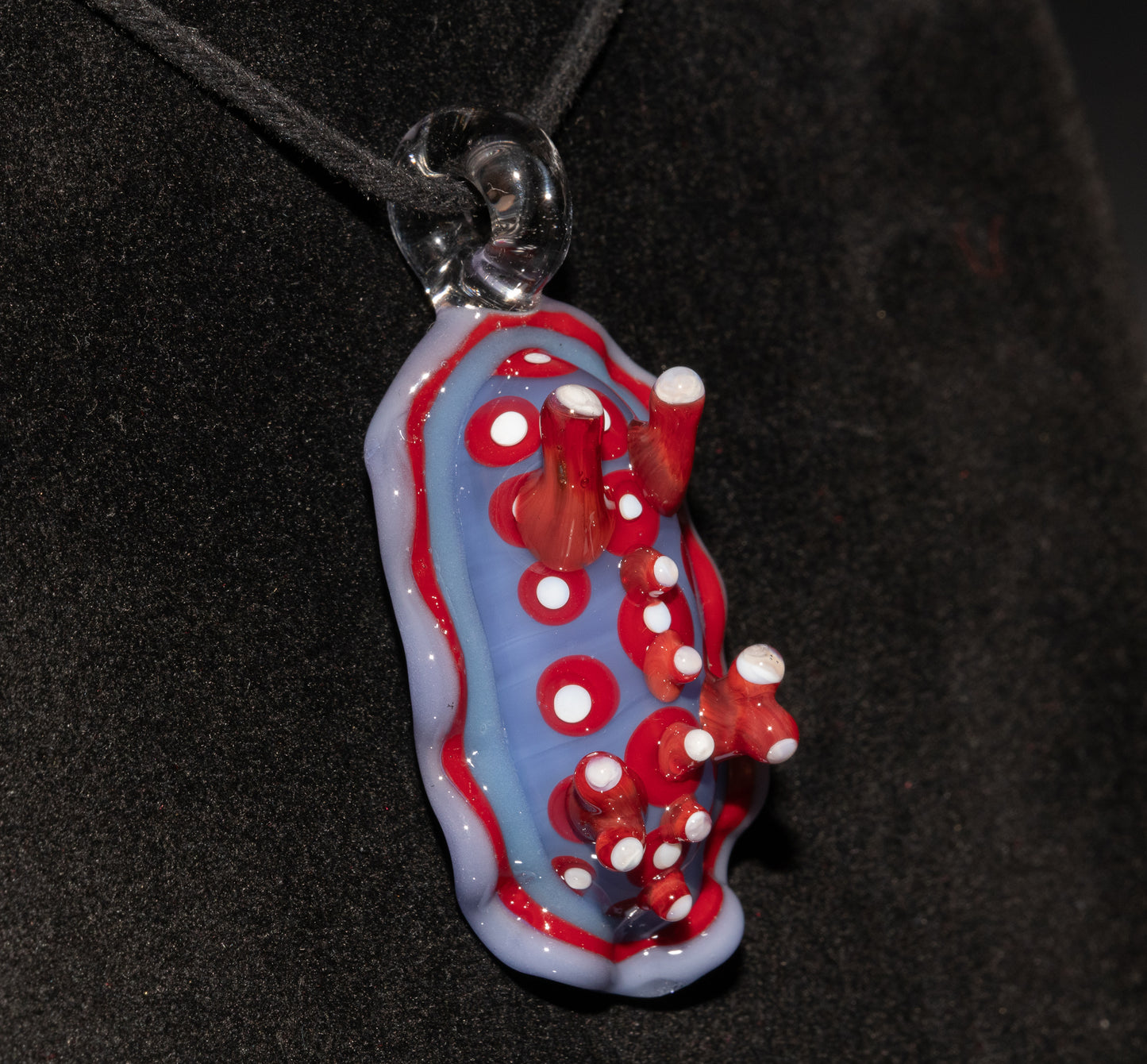 Borosilicate Nudibranch Necklace | Glass Sea Slug Pendant | Tropical Coral Reef Jewelry | Ocean Lover Gift