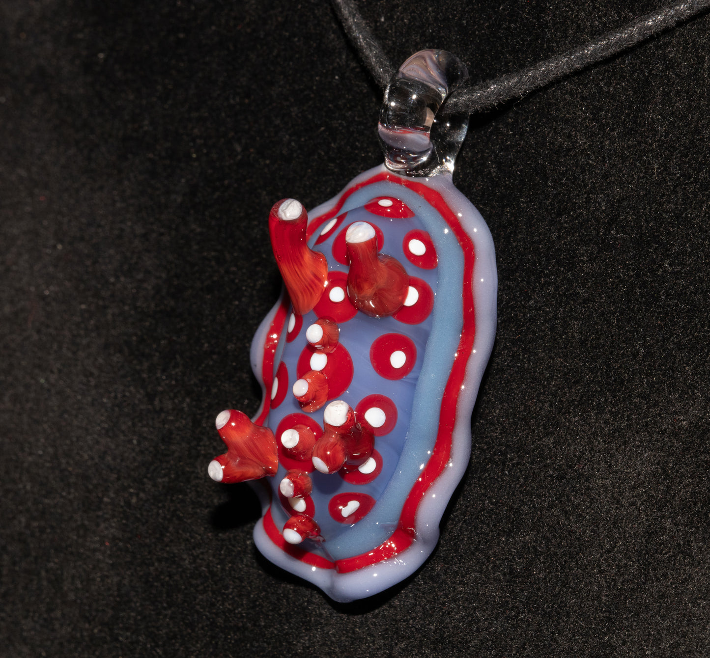 Borosilicate Nudibranch Necklace | Glass Sea Slug Pendant | Tropical Coral Reef Jewelry | Ocean Lover Gift