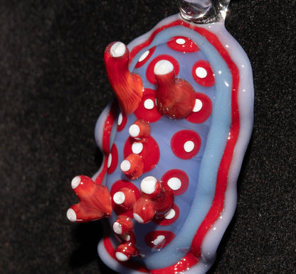 Borosilicate Nudibranch Necklace | Glass Sea Slug Pendant | Tropical Coral Reef Jewelry | Ocean Lover Gift