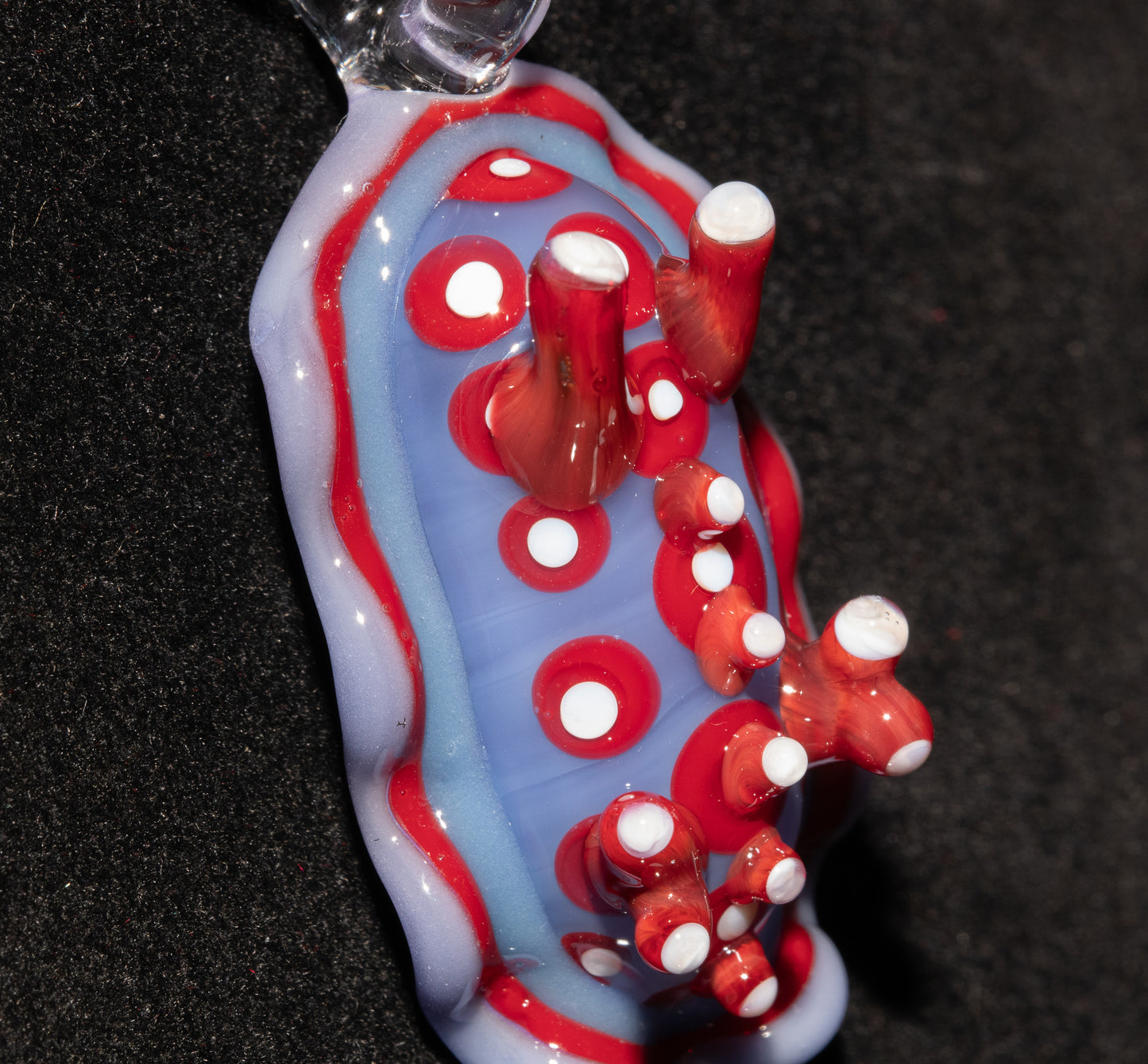 Borosilicate Nudibranch Necklace | Glass Sea Slug Pendant | Tropical Coral Reef Jewelry | Ocean Lover Gift